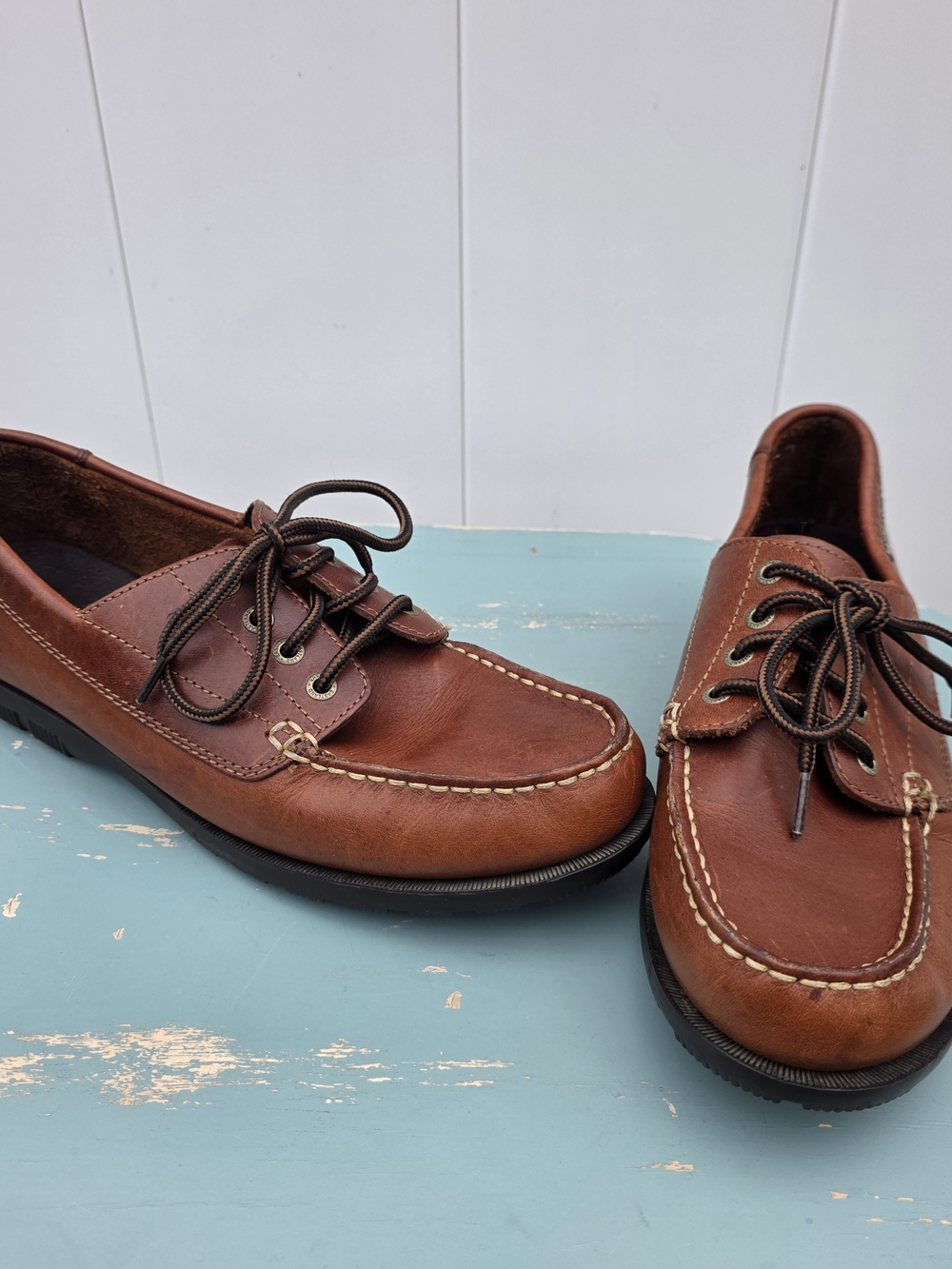 Eastland Brown Leather Camp Moc Boat Shoes Women's 9M